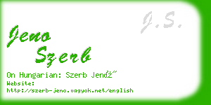 jeno szerb business card